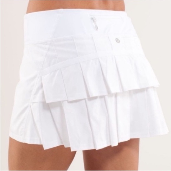 Lululemon Pace Setter Skort Skirt White Size 10 - Picture 1 of 13